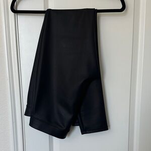 Express Metallic Faux Leather Black Regular Rise Leggings